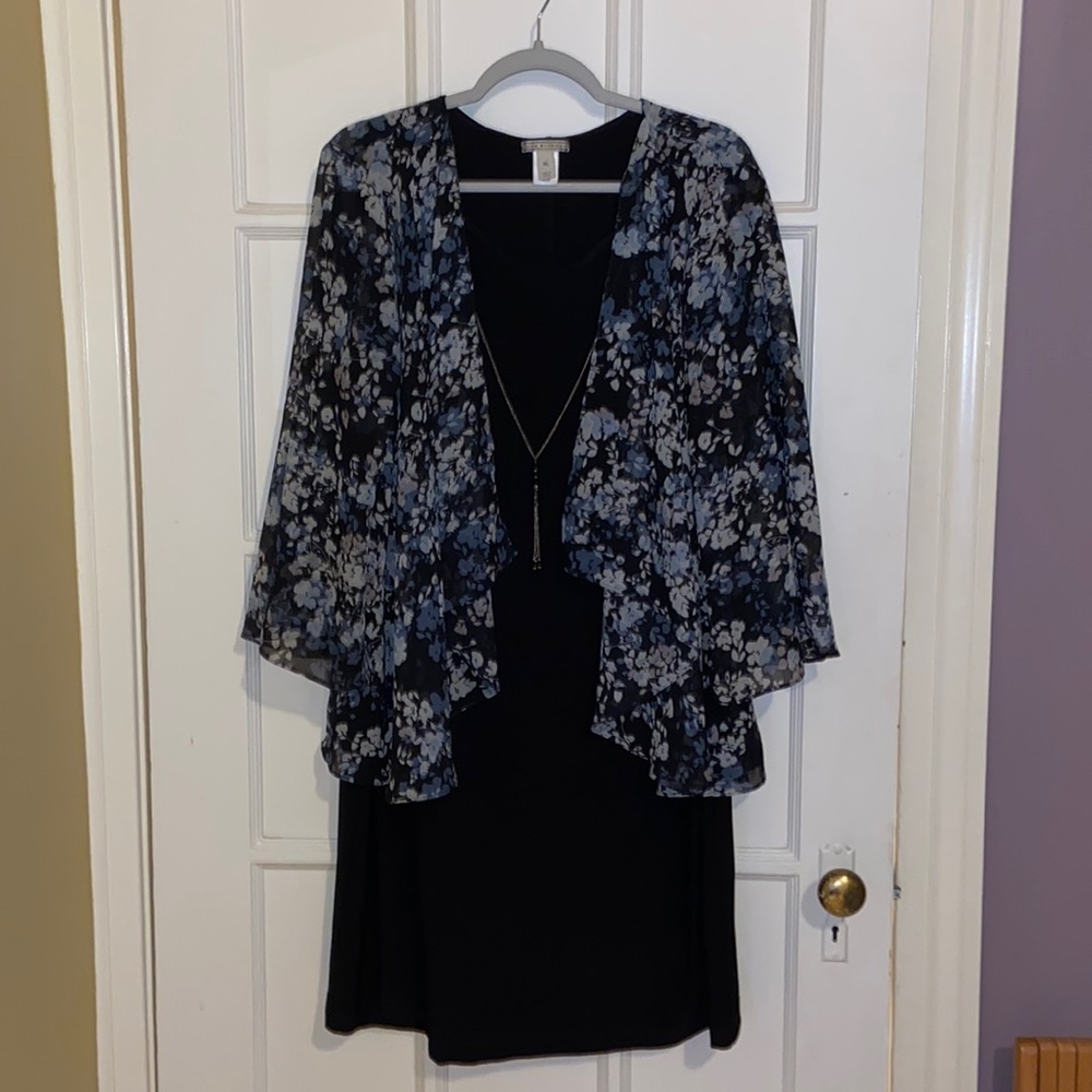 Beautiful Dress with attached jacket and necklace